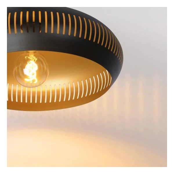 Lucide RAYCO - Flush ceiling light - Ø 45 cm - 1xE27 - Black - detail 3